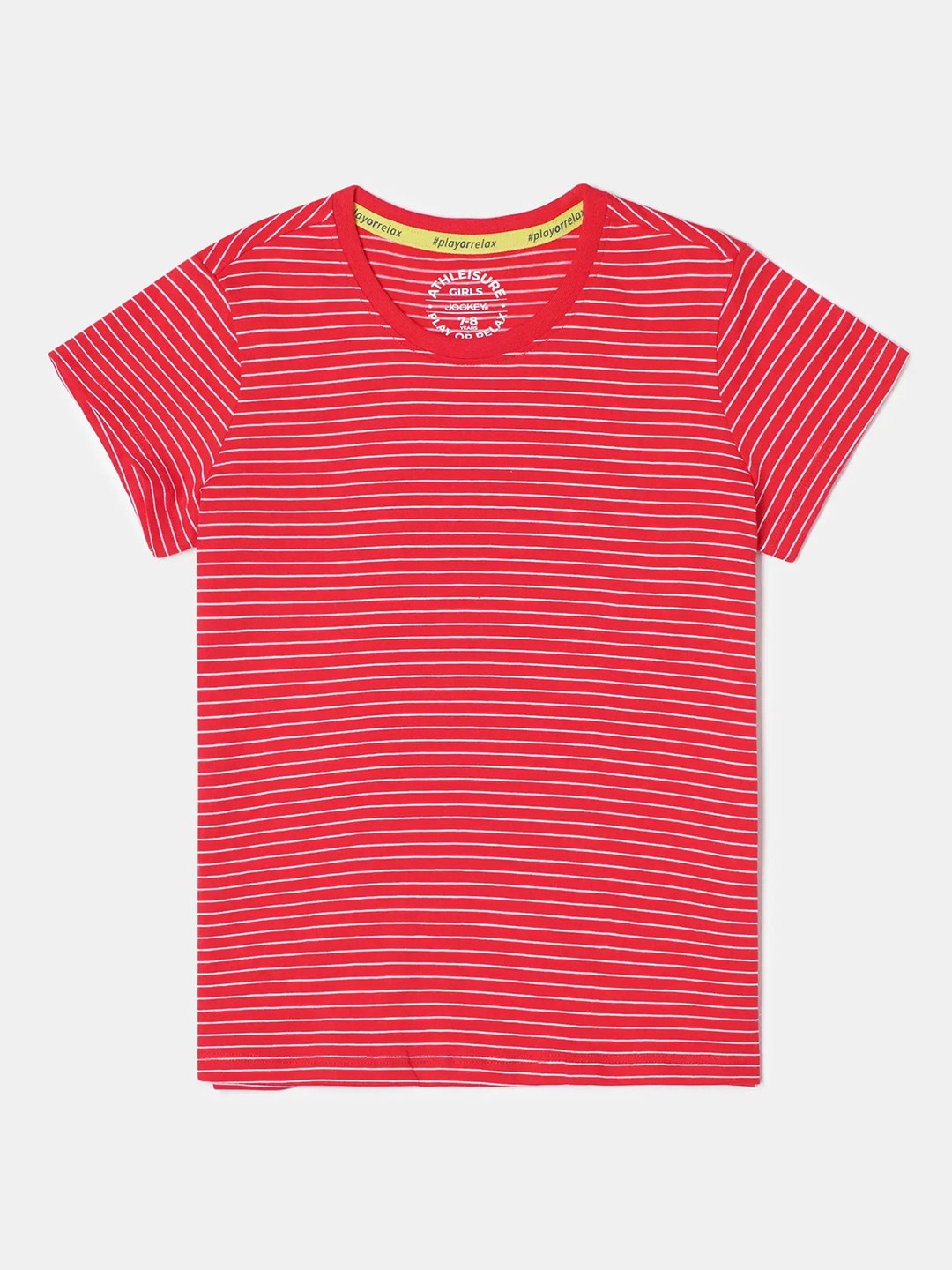 Jockey Girls Super Combed Cotton Striped Short Sleeve Regular Fit Round Neck Tshirt-AG75, Red
Jockey Girls Super Combed Cotton Striped Short Sleeve Regular Fit Round Neck Tshirt-AG75, Red