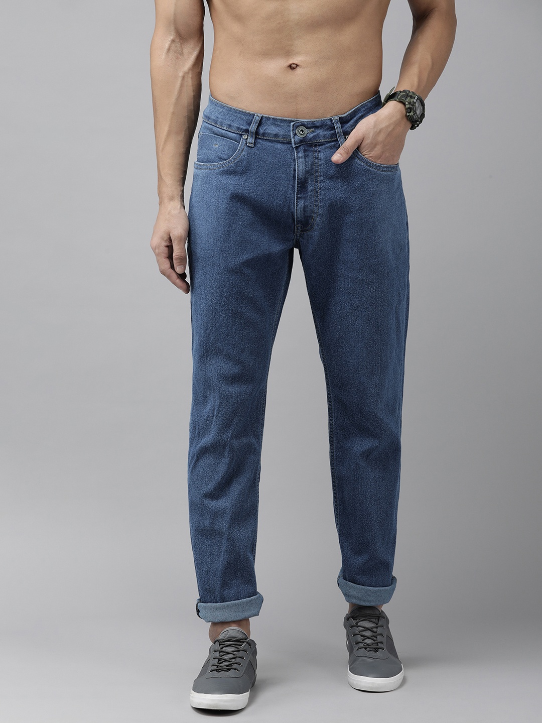 Roadster Men Skinny Fit Stretchable Jeans, Blue