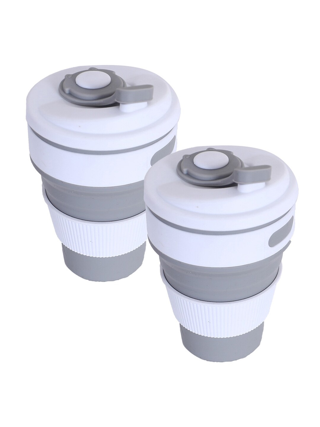 Kuber Industries Grey & White Pack of 2 Solid Plastic Portable Travel Coffee Mugs 350 ML
Kuber Industries Grey & White Pack of 2 Solid Plastic Portable Travel Coffee Mugs 350 ML