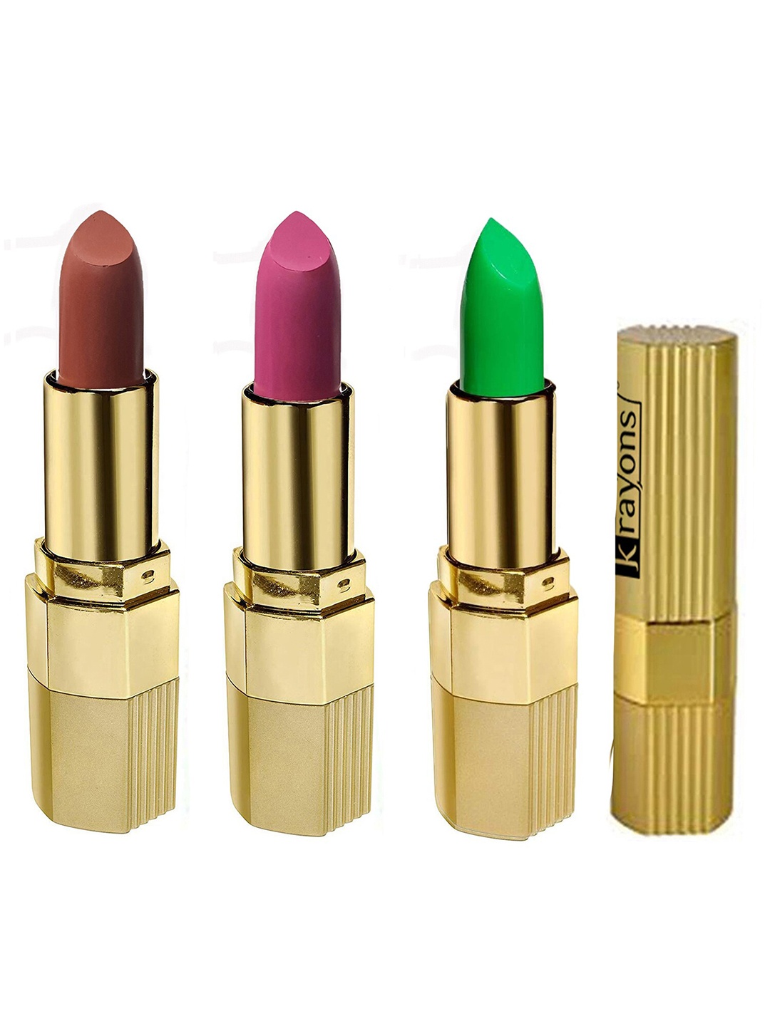 krayons Desire Matte Set Of 3 Moisturizing & Long-Lasting Matte Lipstick - 3.5 g Each, Brown
krayons Desire Matte Set Of 3 Moisturizing & Long-Lasting Matte Lipstick - 3.5 g Each, Brown