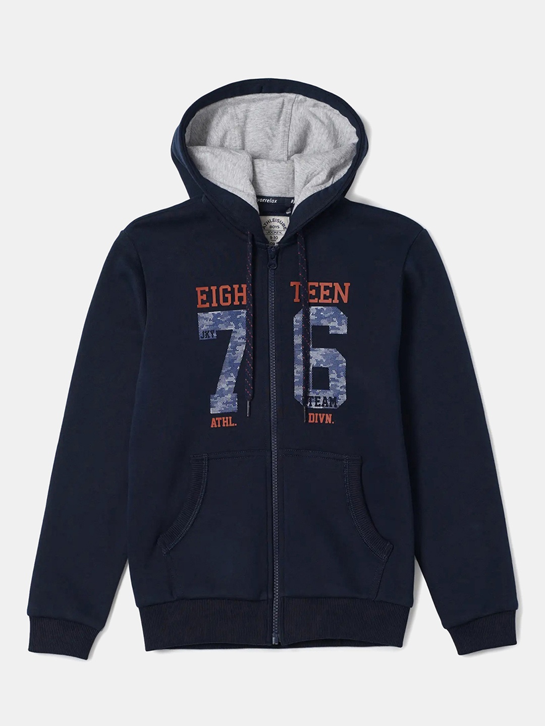 Jockey Boy Super Combed Cotton Printed Hoodie Jacket With Convenient Side Pockets-AB37, Navy blue
Jockey Boy Super Combed Cotton Printed Hoodie Jacket With Convenient Side Pockets-AB37, Navy blue