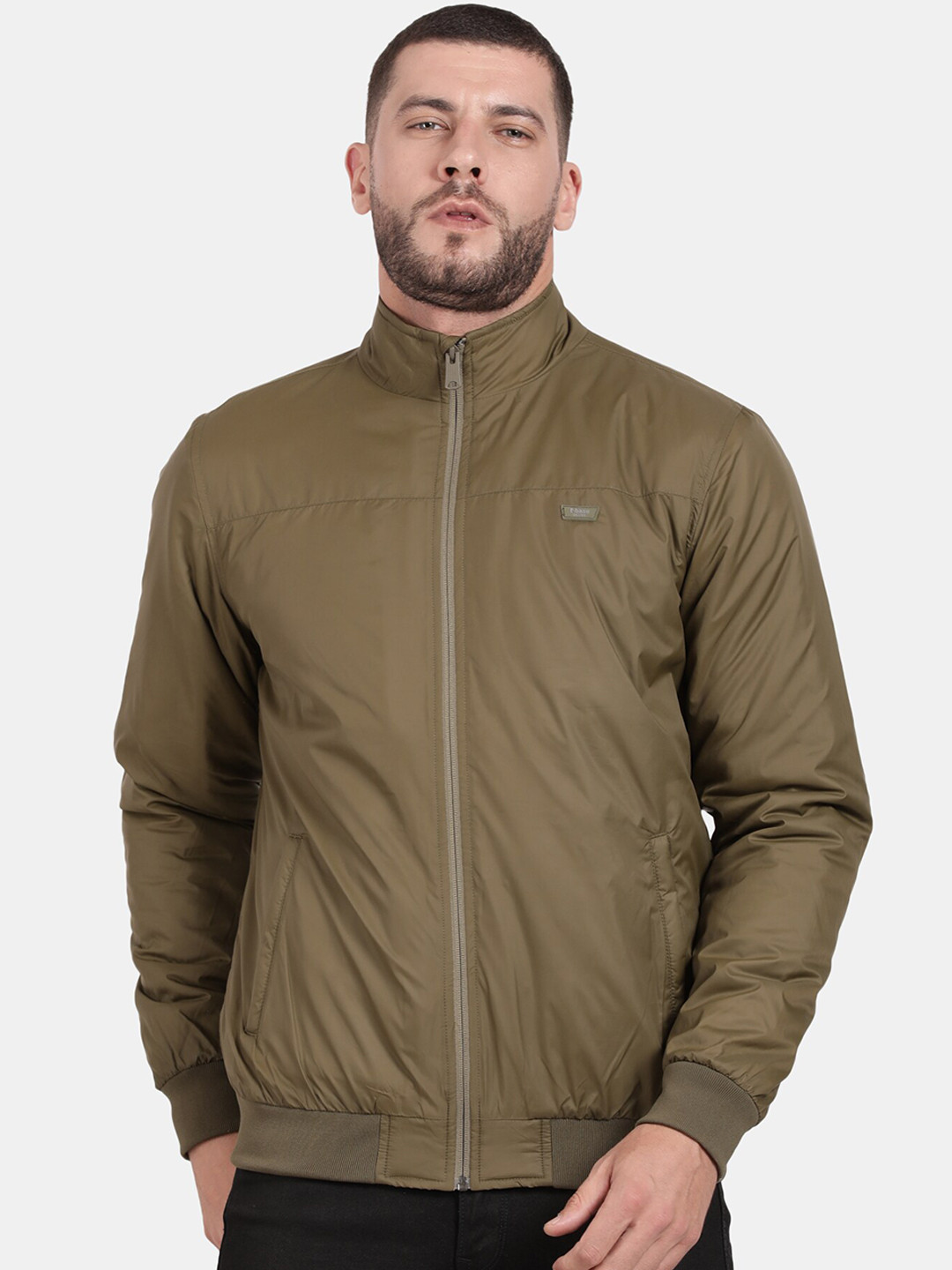 t-base Men Windcheater Bomber Jacket, Red 
t-base Men Windcheater Bomber Jacket, Red