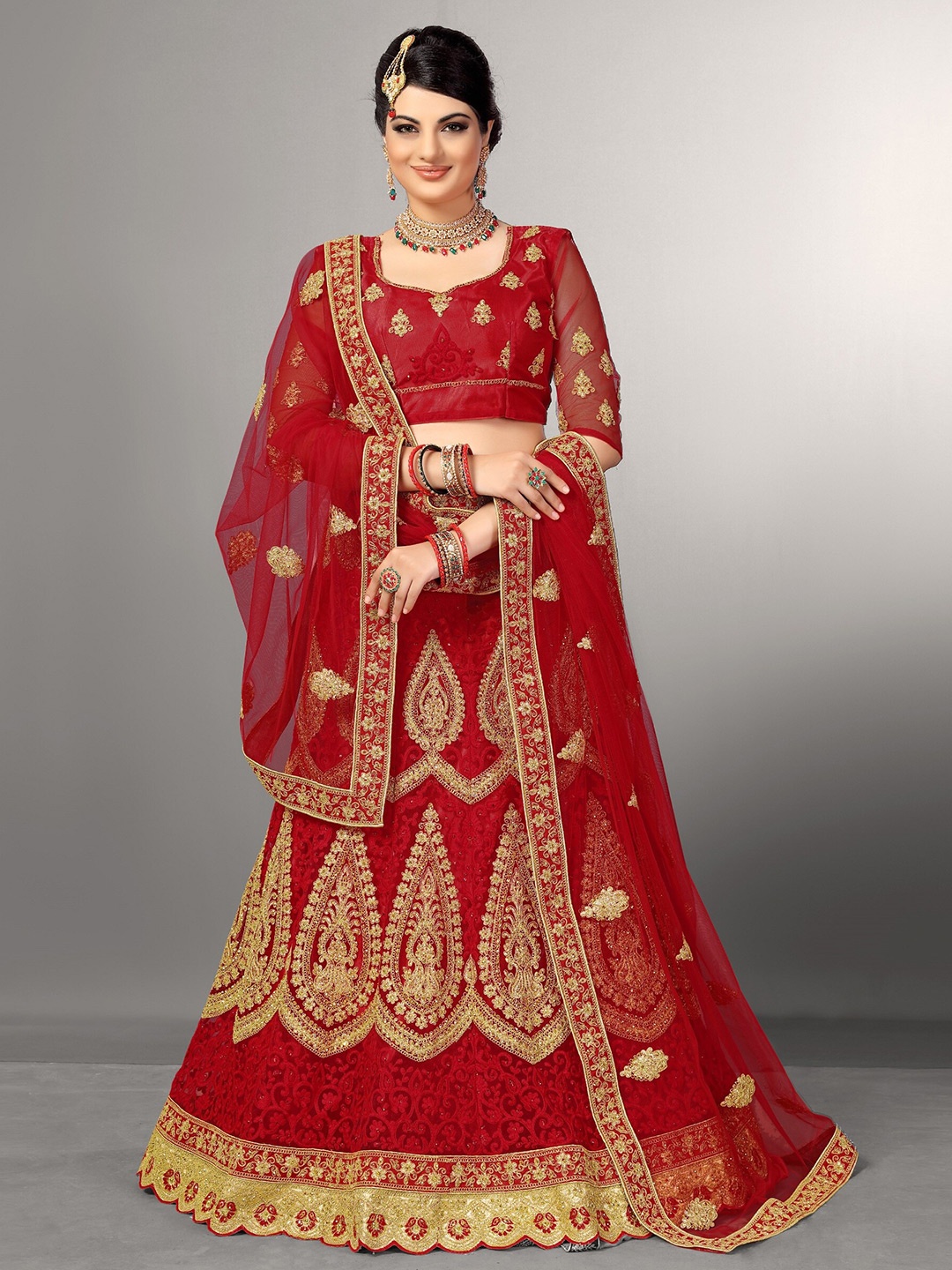 Sarvayog Fashion Embroidered Semi-Stitched Lehenga & Unstitched Blouse With Dupatta, Red
Sarvayog Fashion Embroidered Semi-Stitched Lehenga & Unstitched Blouse With Dupatta, Red