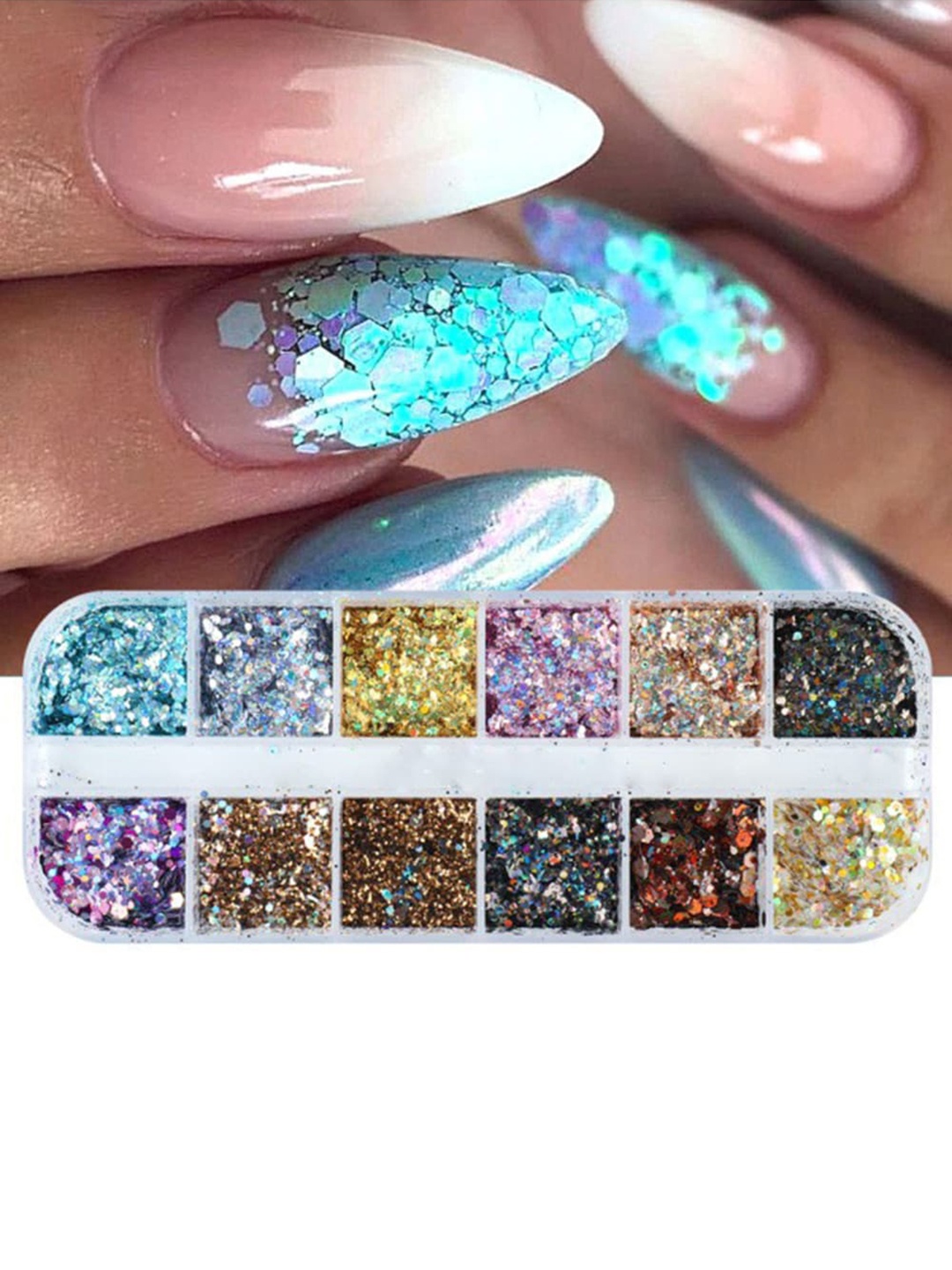 S.A.V.I. 12 Grids Nail Sequins Decorations Accessories Nail DIY Manicure, Multi
S.A.V.I. 12 Grids Nail Sequins Decorations Accessories Nail DIY Manicure, Multi