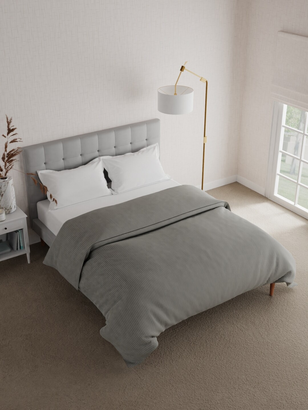 Boutique Living India Mussette Grey Striped Heavy Winter 120 GSM Double Bed Comforter
Boutique Living India Mussette Grey Striped Heavy Winter 120 GSM Double Bed Comforter