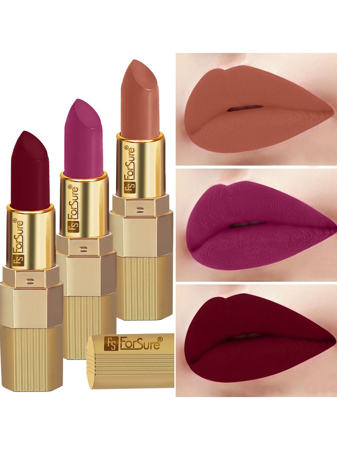 ForSure Set Of 3 Xpression Long Lasting Highly Pigmented Creamy Matte Lipstick - 3.5g Each, Nude
ForSure Set Of 3 Xpression Long Lasting Highly Pigmented Creamy Matte Lipstick - 3.5g Each, Nude