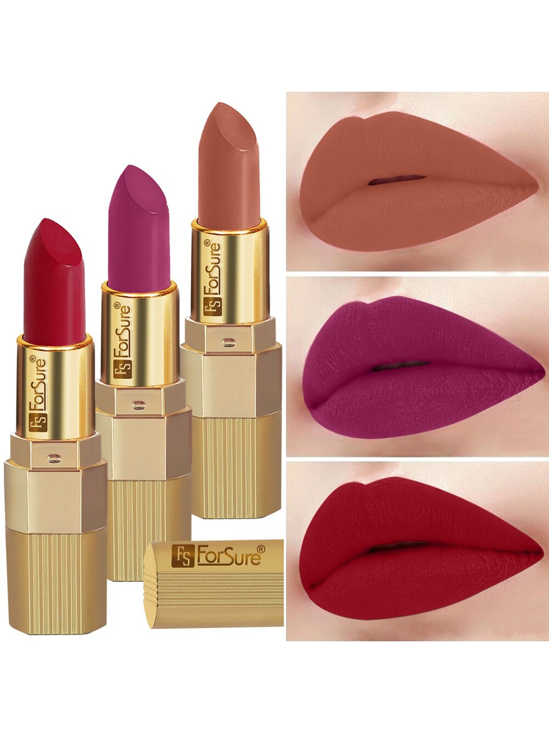 ForSure Set Of 3 Xpression Long Lasting Highly Pigmented Creamy Matte Lipstick - 3.5g Each, Nude
ForSure Set Of 3 Xpression Long Lasting Highly Pigmented Creamy Matte Lipstick - 3.5g Each, Nude