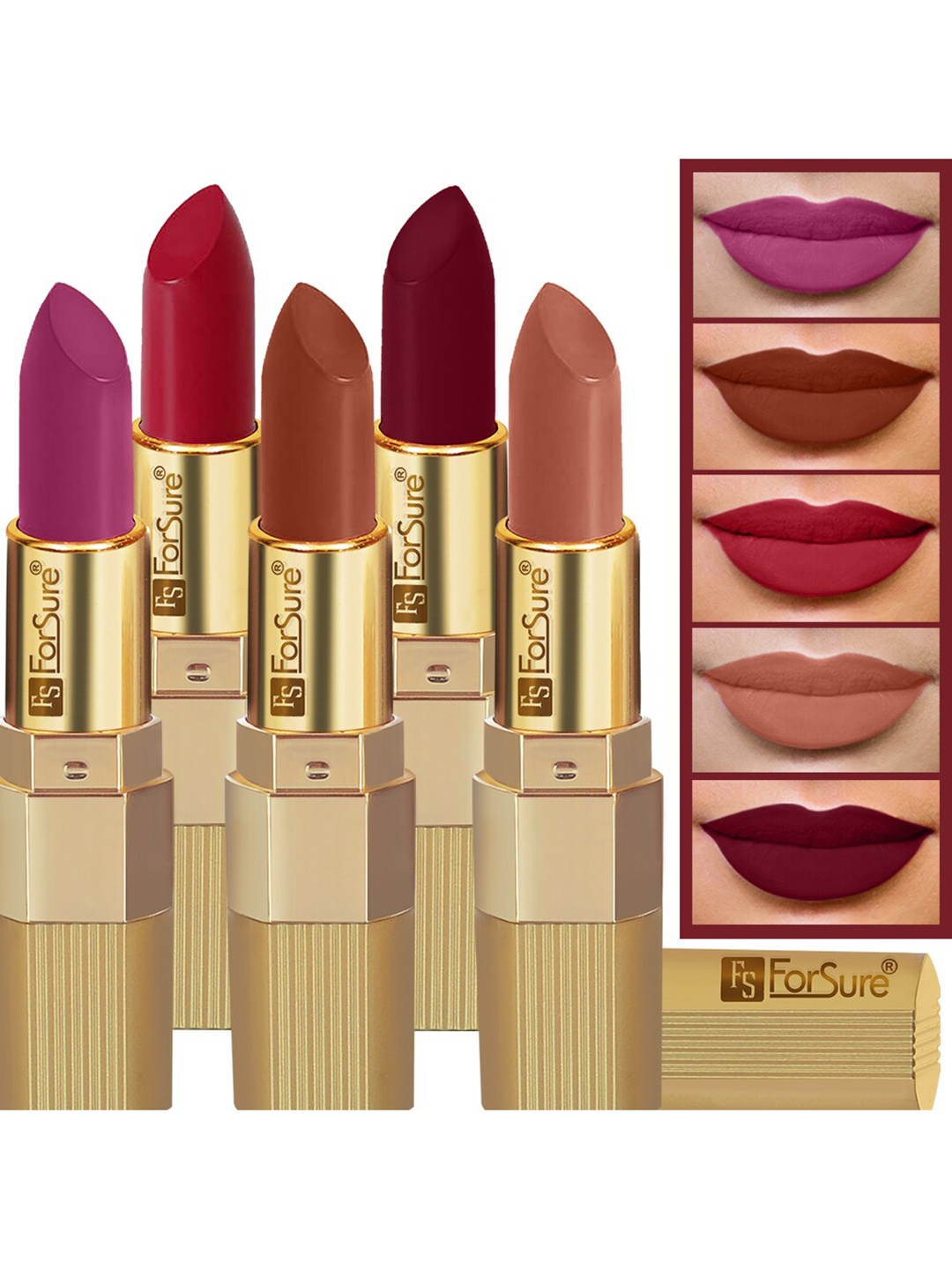 ForSure Set Of 5 Xpression Long Lasting Highly Pigmented Creamy Matte Lipstick - 3.5g Each, Brown
ForSure Set Of 5 Xpression Long Lasting Highly Pigmented Creamy Matte Lipstick - 3.5g Each, Brown