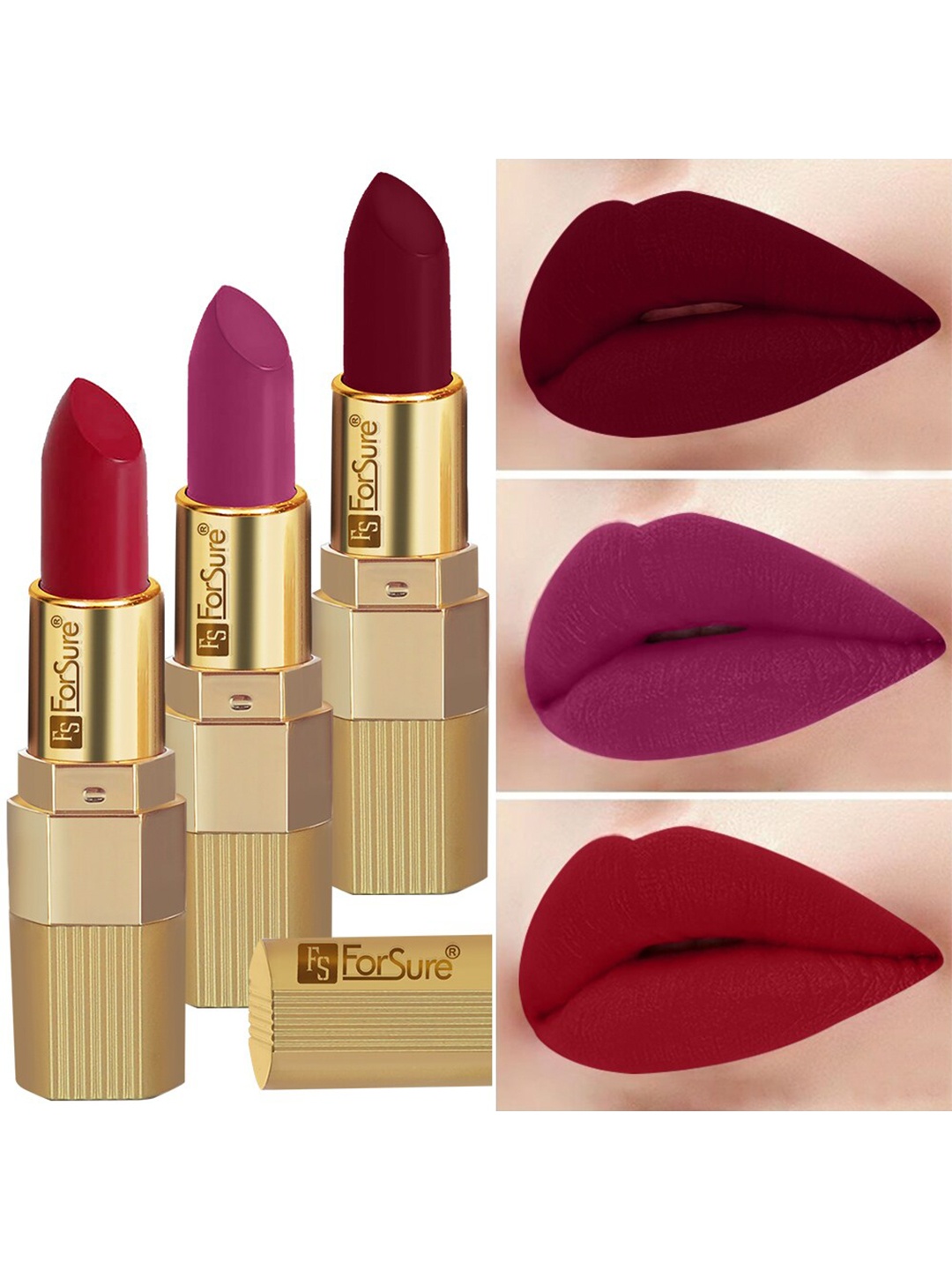 ForSure Set Of 3 Xpression Long-Lasting Highly-Pigmented Creamy Matte Lipstick - 3.5g each, Pink
ForSure Set Of 3 Xpression Long-Lasting Highly-Pigmented Creamy Matte Lipstick - 3.5g each, Pink