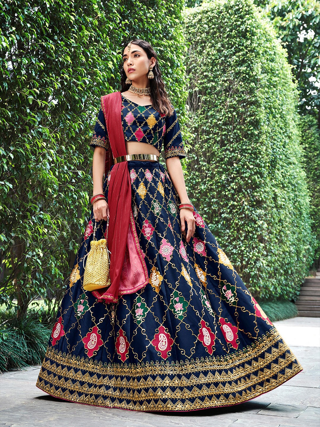 ODETTE Embellished Sequinned Semi-Stitched Lehenga & Unstitched Blouse With Dupatta, Blue
ODETTE Embellished Sequinned Semi-Stitched Lehenga & Unstitched Blouse With Dupatta, Blue