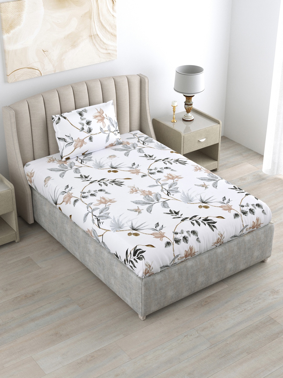 DREAM WEAVERZ White Sparrow Print Cotton 220 TC Single Bedsheet with 1 Pillow Cover
DREAM WEAVERZ White Sparrow Print Cotton 220 TC Single Bedsheet with 1 Pillow Cover