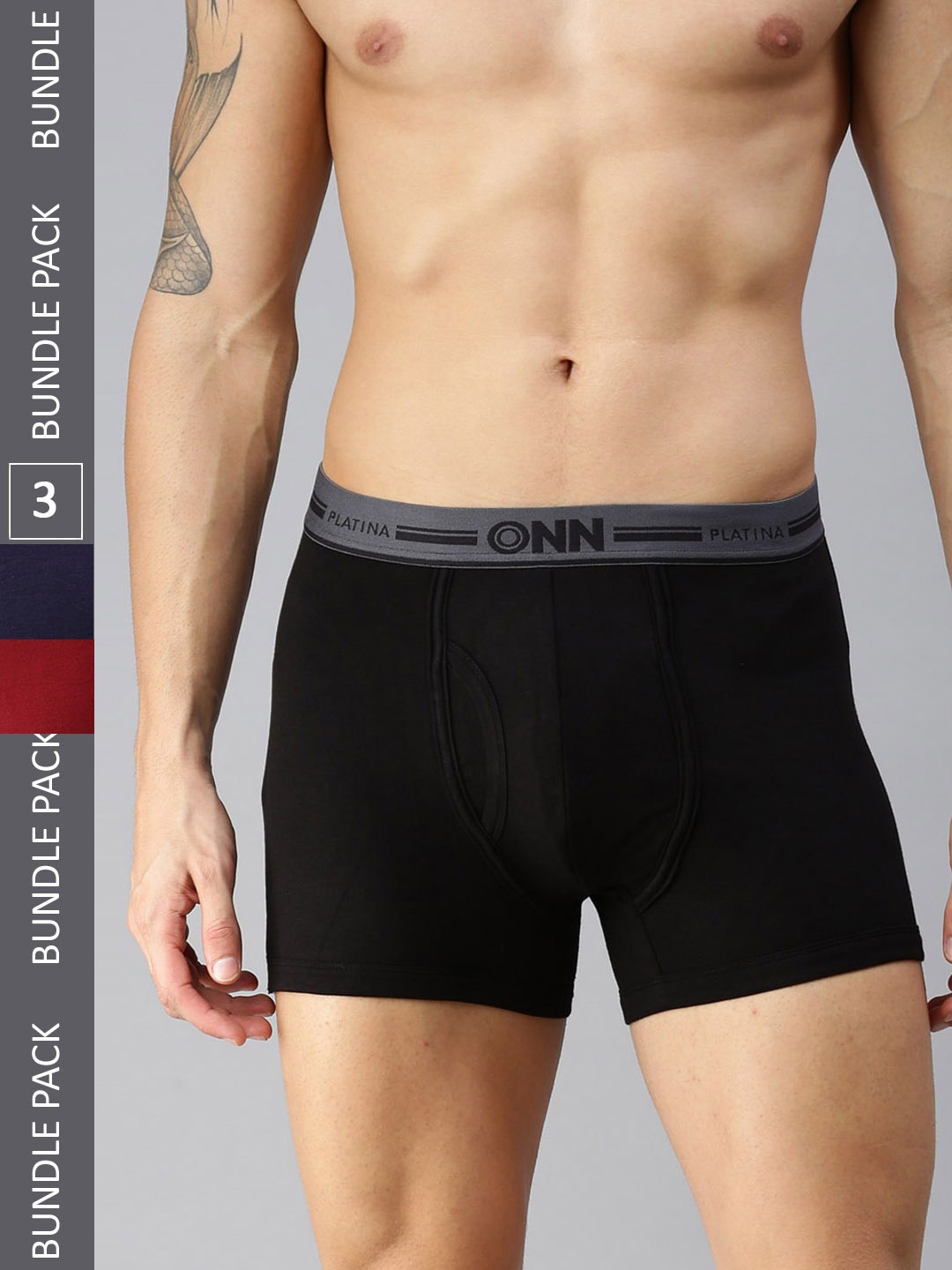 ONN Men Pack Of 2 Trunks, Red