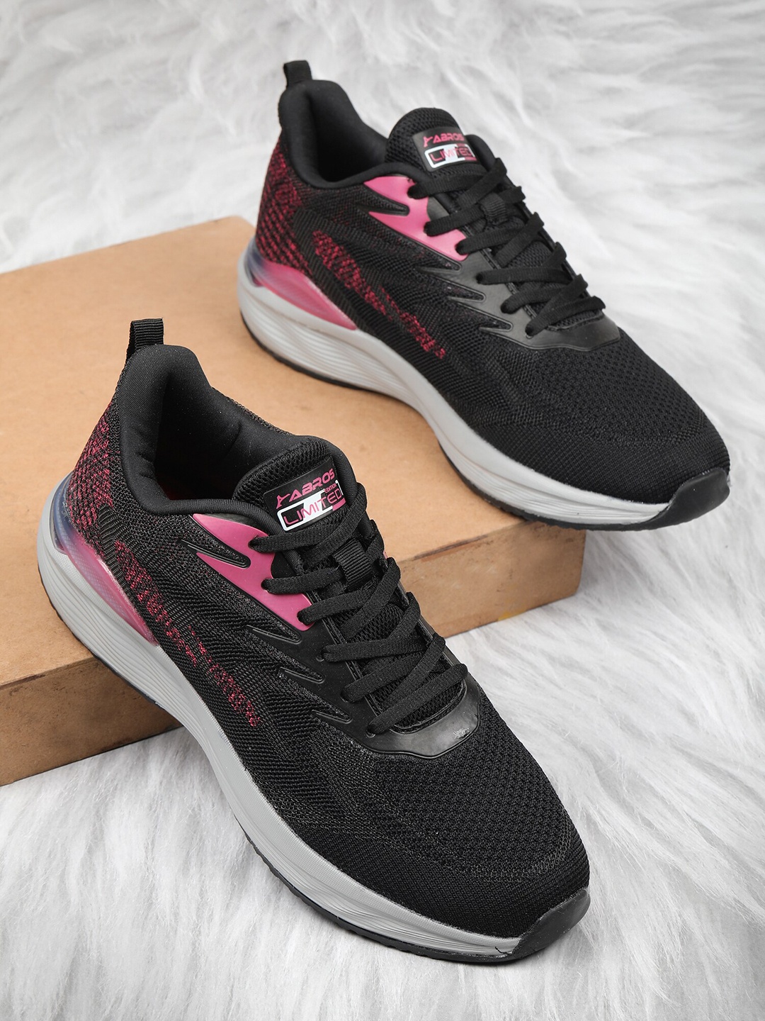 ABROS Women Air Mesh Running Shoes, Black