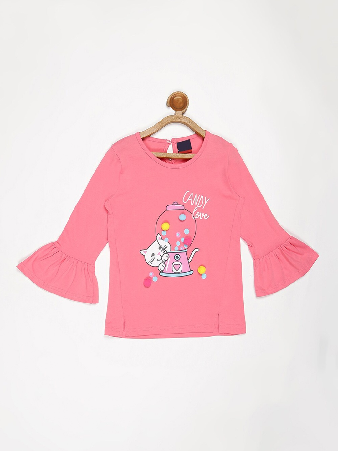 V2 Value & Variety Girls Printed Top, Coral