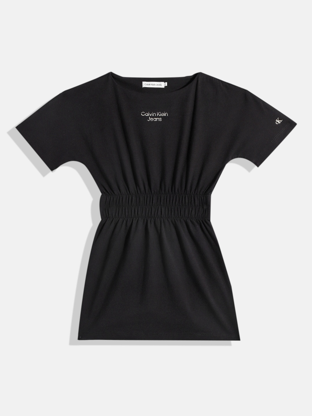 Calvin Klein Jeans Brand Logo Print Extended Sleeves T-shirt Dress With Elasticated Waist, Black
Calvin Klein Jeans Brand Logo Print Extended Sleeves T-shirt Dress With Elasticated Waist, Black