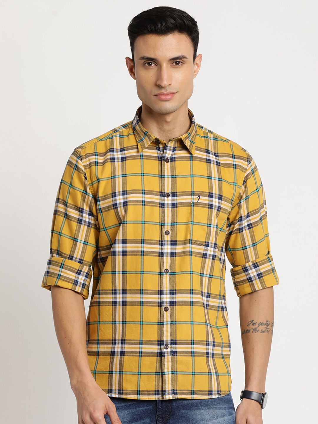 Indian Terrain Men Cotton Chiseled Slim Fit Tartan Checks Checked Casual Shirt, Yellow
Indian Terrain Men Cotton Chiseled Slim Fit Tartan Checks Checked Casual Shirt, Yellow