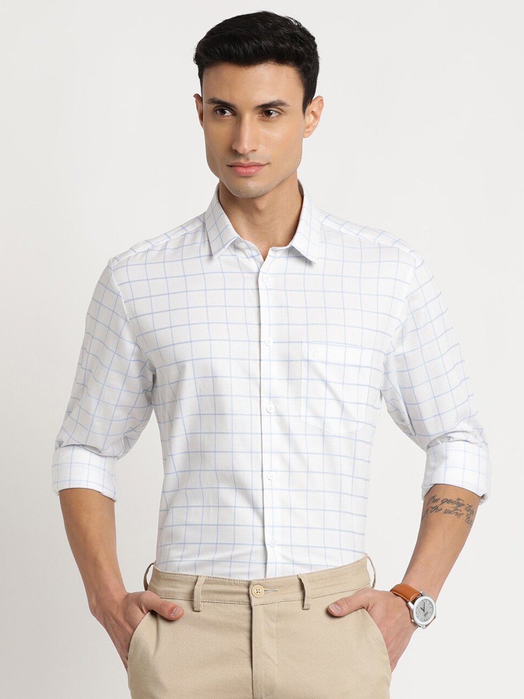 Indian Terrain Men Chiseled Slim Fit Grid Tattersall Checks Checked Casual Shirt, White
Indian Terrain Men Chiseled Slim Fit Grid Tattersall Checks Checked Casual Shirt, White