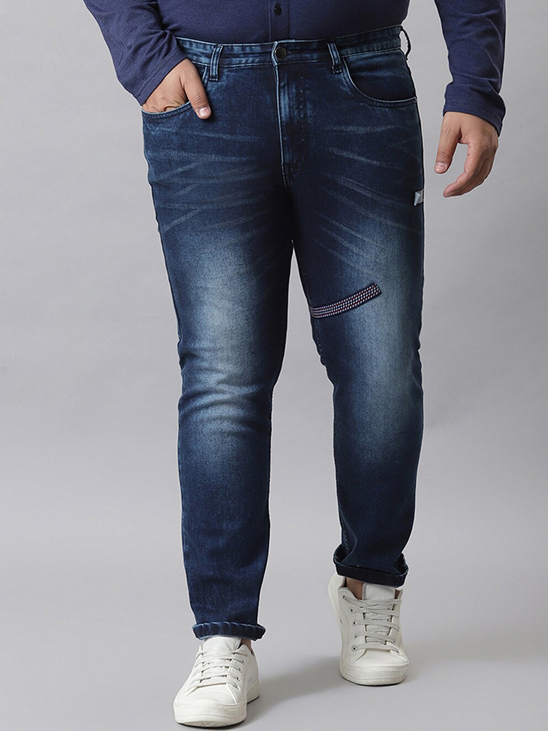 Instafab Plus Plus Size Men Jean Relaxed Fit Light Fade Cotton Stretchable Jeans, Navy blue
Instafab Plus Plus Size Men Jean Relaxed Fit Light Fade Cotton Stretchable Jeans, Navy blue