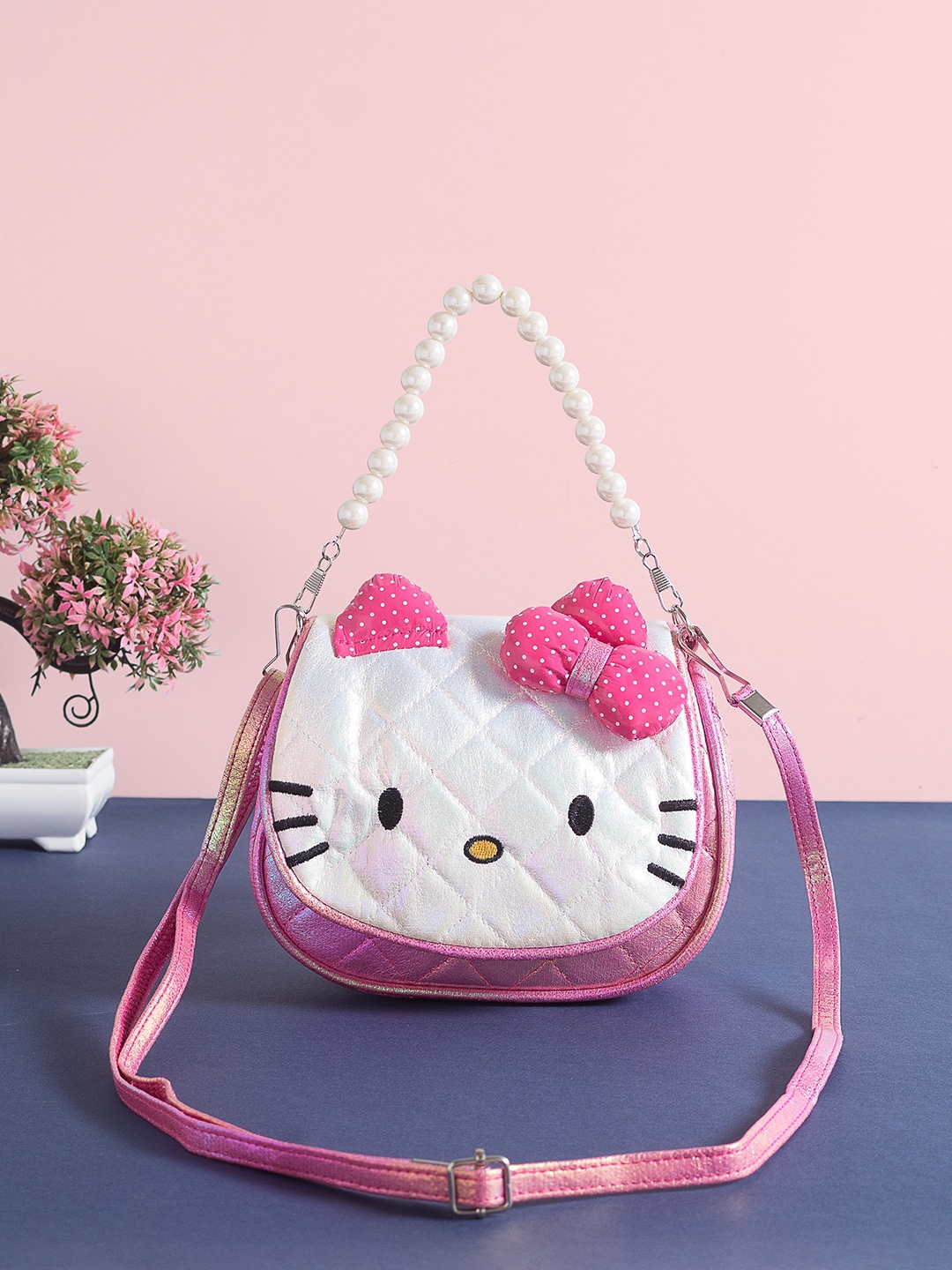 Golden Peacock Girls Sling Bag Handbags, Pink
