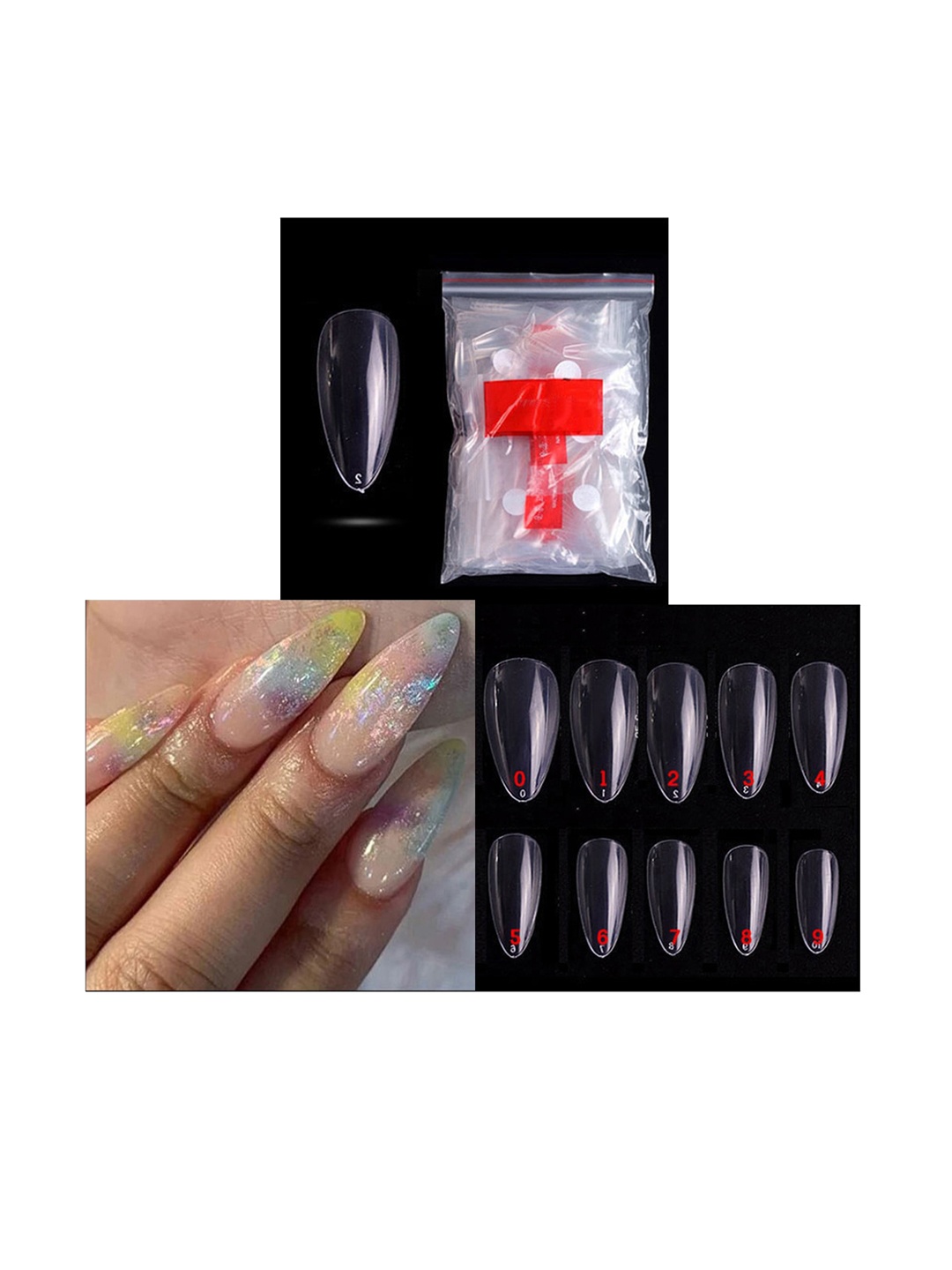 S.A.V.I. 500 Pcs Clear Medium Almond Nail Tips Acrylic Nail Extension, Transparent
S.A.V.I. 500 Pcs Clear Medium Almond Nail Tips Acrylic Nail Extension, Transparent