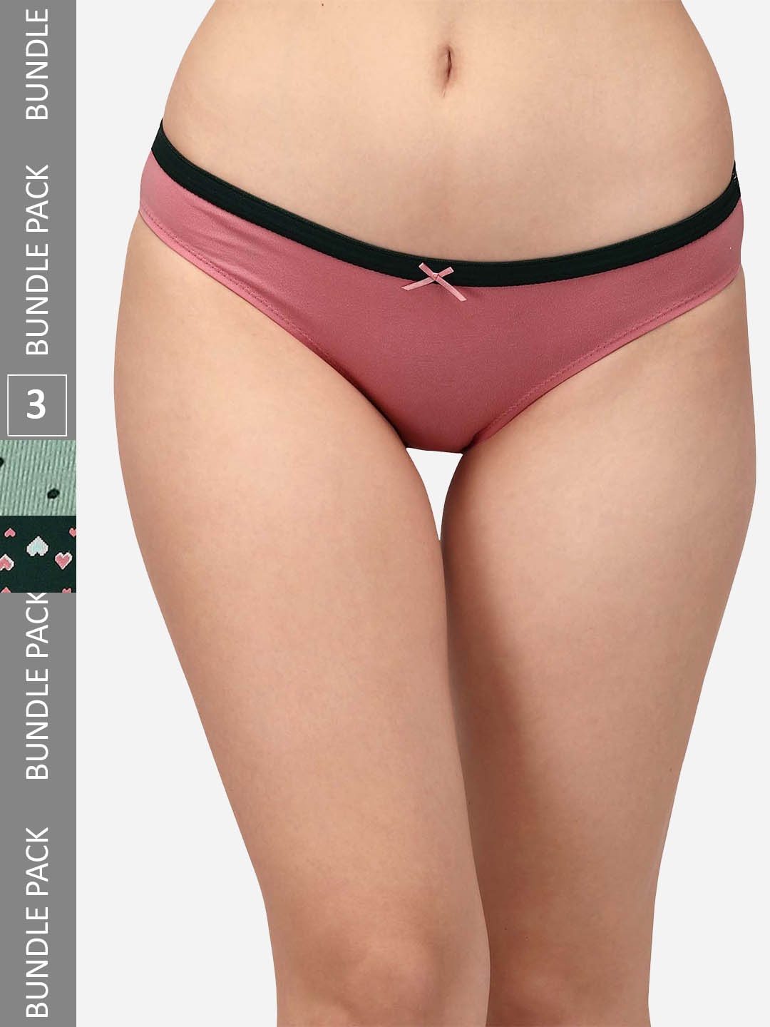 SOIE Women Mid Rise Medium Coverage Solid and Printed Cotton Stretch Brief (Pack of 3), Green
SOIE Women Mid Rise Medium Coverage Solid and Printed Cotton Stretch Brief (Pack of 3), Green