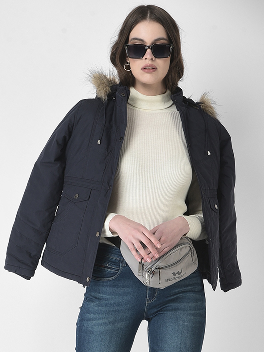 Crimsoune Club Women Parka Jacket, Navy blue