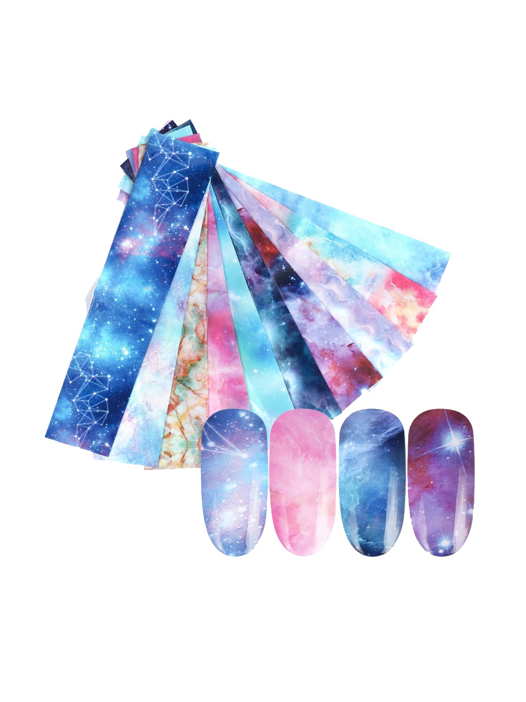 S.A.V.I. Set Of 10 Sheets Marble Stars Sky Holographic DIY Nail Foil Transfer Sticker, Multi
S.A.V.I. Set Of 10 Sheets Marble Stars Sky Holographic DIY Nail Foil Transfer Sticker, Multi