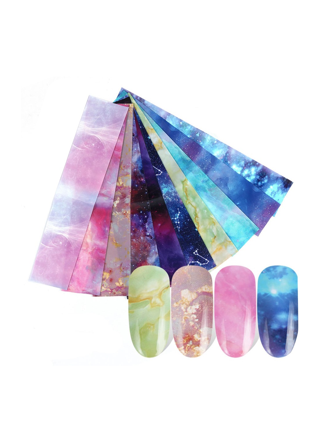 S.A.V.I. Set of 10 Sheets Marble Transfer Sticker DIY Holographic Nail Foil Wraps, Multi
S.A.V.I. Set of 10 Sheets Marble Transfer Sticker DIY Holographic Nail Foil Wraps, Multi