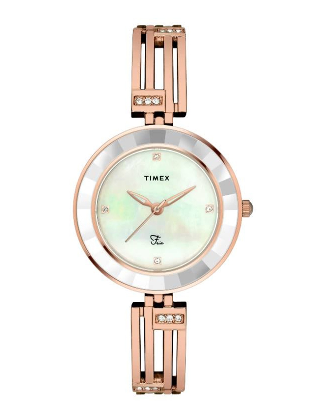Timex Women Brass MOP Dial & Gold Toned Bracelet Style Straps Analogue Watch TWEL16200, Rose gold
Timex Women Brass MOP Dial & Gold Toned Bracelet Style Straps Analogue Watch TWEL16200, Rose gold