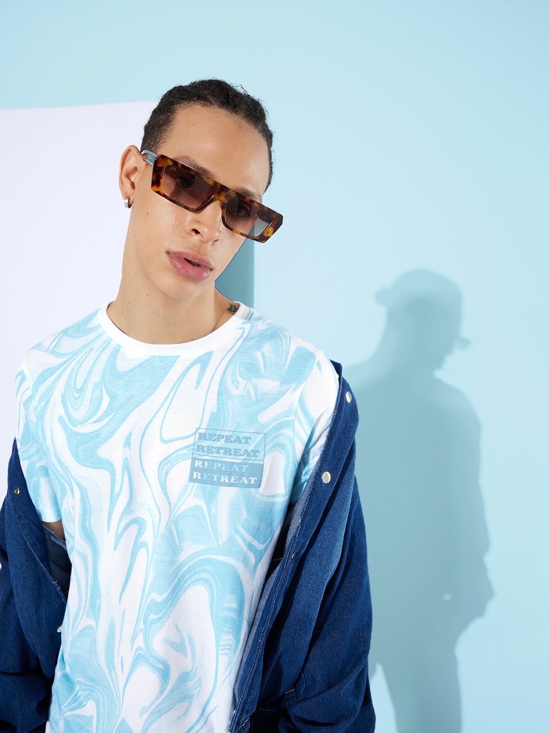 Mast & Harbour Men Sky Blue Pure Cotton Printed Street Look Parade Technical Ombre T-shirt, White
Mast & Harbour Men Sky Blue Pure Cotton Printed Street Look Parade Technical Ombre T-shirt, White