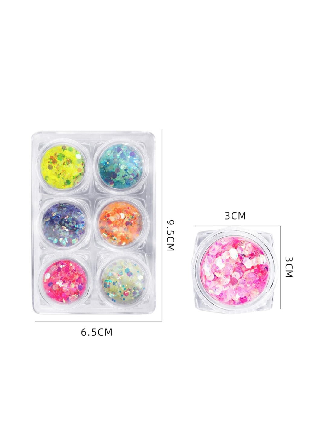 S.A.V.I. Set of 6 Luminous Laser Thin Sequins Mixed Mirror Mermaid Flakes DIY Nail Art, Multi
S.A.V.I. Set of 6 Luminous Laser Thin Sequins Mixed Mirror Mermaid Flakes DIY Nail Art, Multi