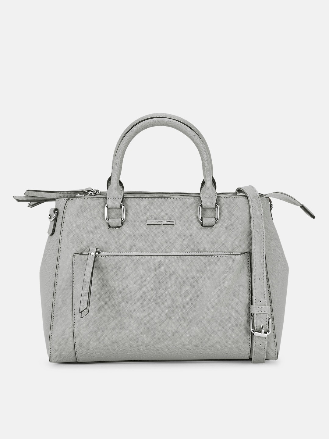 Forever Glam by Pantaloons Women Textured PU Oversized Structured Handheld Bag, Grey
Forever Glam by Pantaloons Women Textured PU Oversized Structured Handheld Bag, Grey
