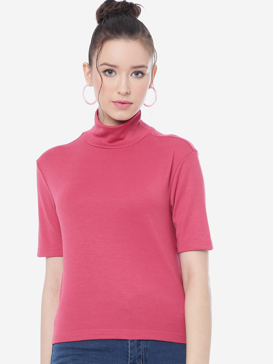 J Turritopsis High Neck Top, Pink 
J Turritopsis High Neck Top, Pink