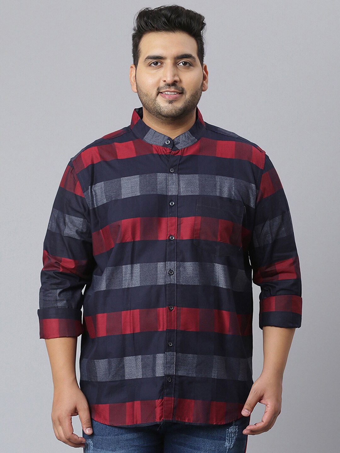 Instafab Plus Men Plus Size Classic Horizontal Stripes Striped Cotton Casual Shirt, Navy blue
Instafab Plus Men Plus Size Classic Horizontal Stripes Striped Cotton Casual Shirt, Navy blue
