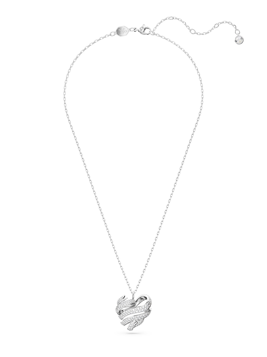 SWAROVSKI Hyperbola Rhodium Plated Heart Design Crystal Studded Pendant with Chain, Silver
SWAROVSKI Hyperbola Rhodium Plated Heart Design Crystal Studded Pendant with Chain, Silver