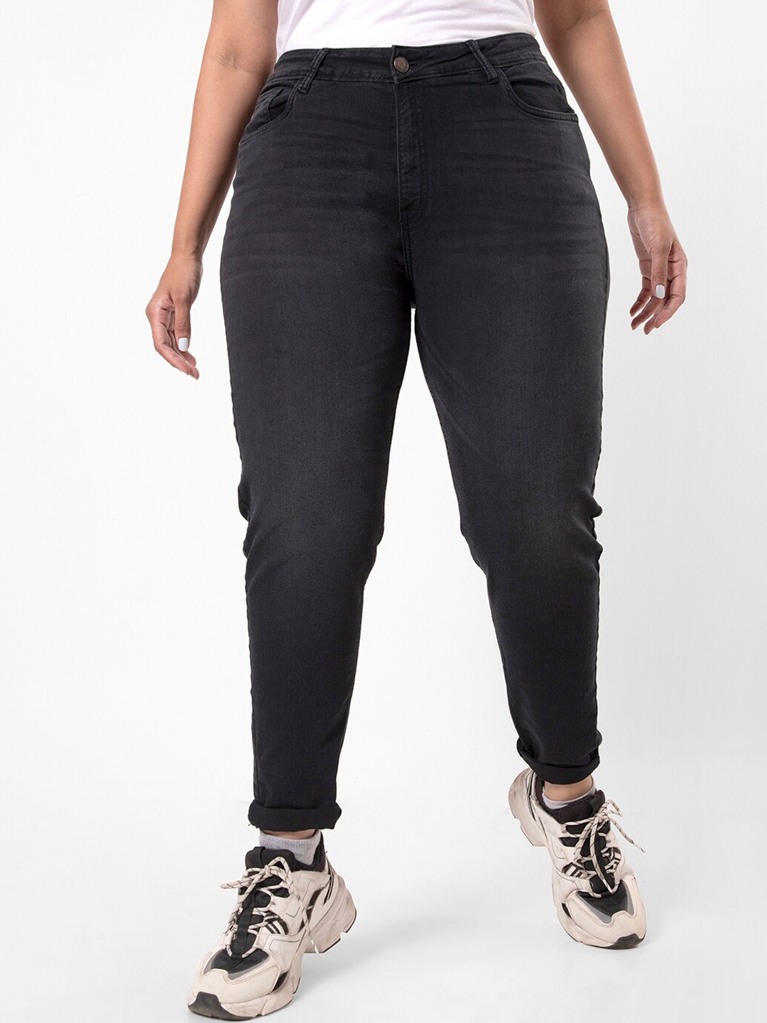 Instafab Plus Women Plus Size Jean Skinny Fit Low Distress Stretchable Cotton Jeans, Black
Instafab Plus Women Plus Size Jean Skinny Fit Low Distress Stretchable Cotton Jeans, Black