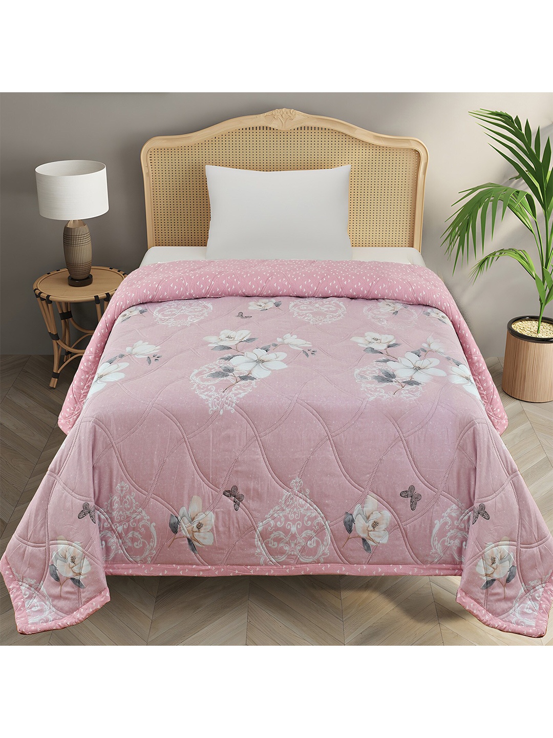 Florida All Season Pink & White Microfiber Reversible AC Room 120 GSM Single Bed Comforter
Florida All Season Pink & White Microfiber Reversible AC Room 120 GSM Single Bed Comforter