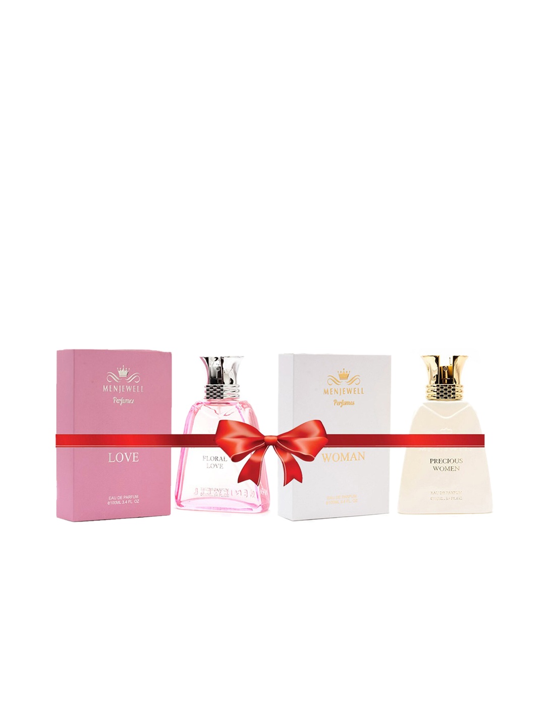 Menjewell Set of Floral Love & Precious Woman Premium Luxury Eau De Parfum - 100 ml each, Pink
Menjewell Set of Floral Love & Precious Woman Premium Luxury Eau De Parfum - 100 ml each, Pink