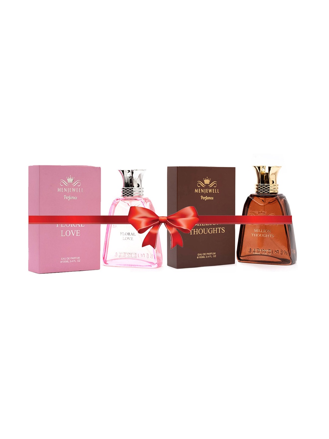 Menjewell Set of Floral Love & Million Thought Premium Luxury Eau De Parfum - 100 ml each, Pink
Menjewell Set of Floral Love & Million Thought Premium Luxury Eau De Parfum - 100 ml each, Pink