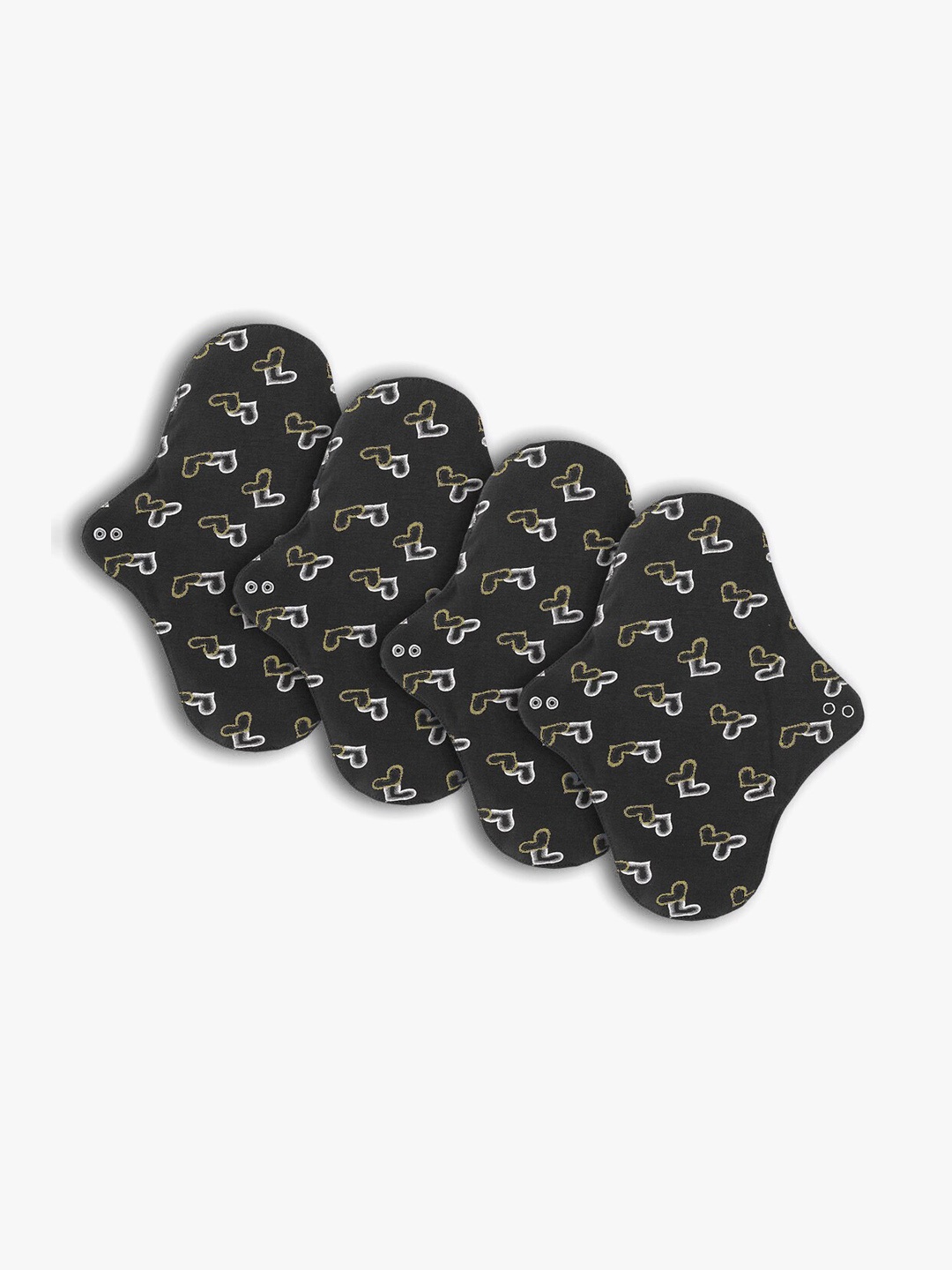 CareDone Set Of 4 Very Absorbent Layer Reusable Organic Cotton Sanitary Cloth Pads, Black
CareDone Set Of 4 Very Absorbent Layer Reusable Organic Cotton Sanitary Cloth Pads, Black