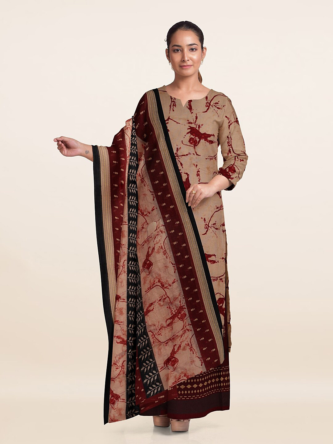 Pothys Unstitched Dress Material, Cream
Pothys Unstitched Dress Material, Cream