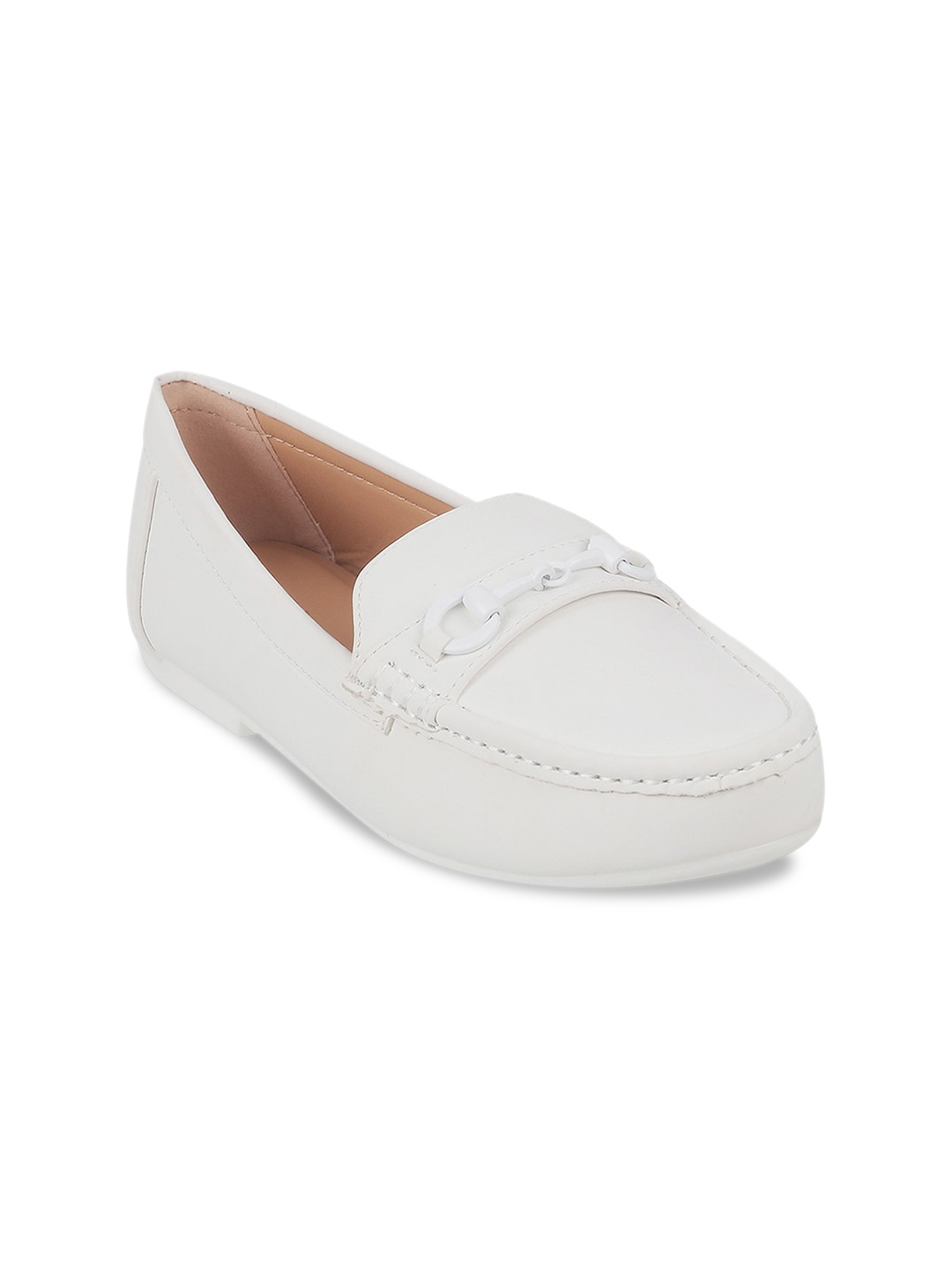 Metro Women Synthetic Loafers, White