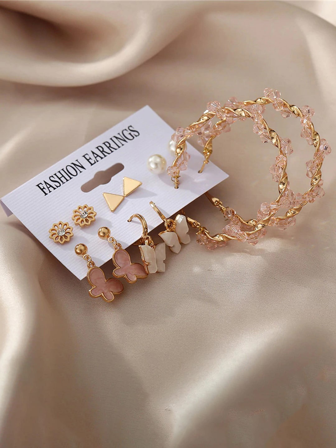 Jewels Galaxy Gold Plated Layered Necklace & Gold Plated Set of 6 Contemporary Studs Drop & Hoop Earrings, Multi
Jewels Galaxy Gold Plated Layered Necklace & Gold Plated Set of 6 Contemporary Studs Drop & Hoop Earrings, Multi