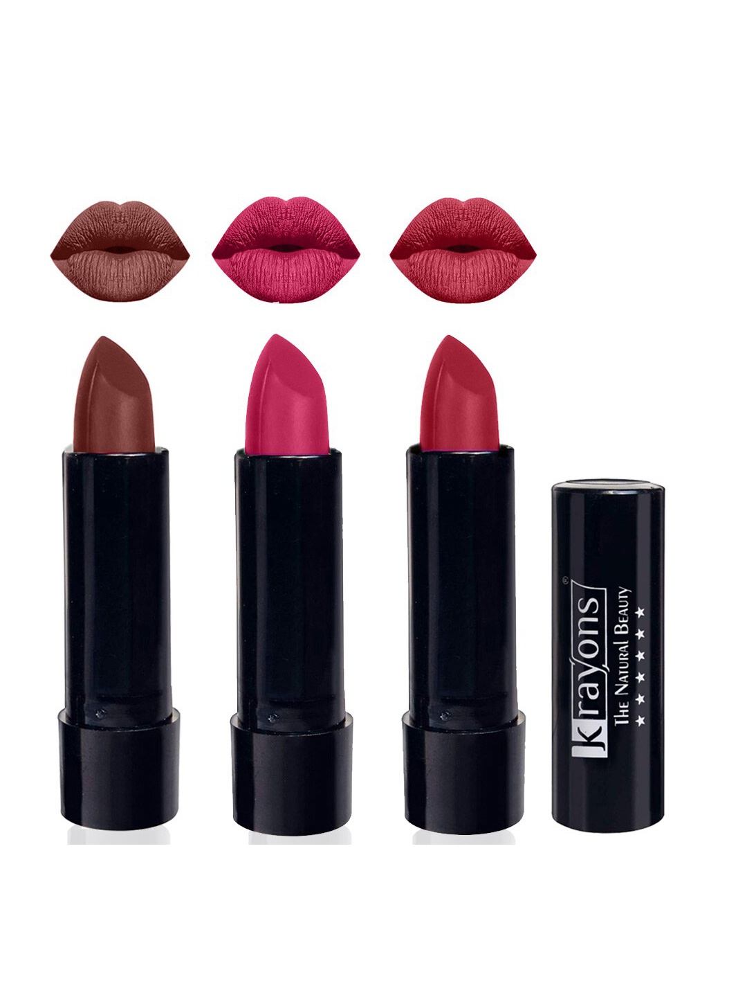 krayons Set Of 3 Cute Pop Waterproof & Moisturizing Matte Lipstick - 3.5 g Each, Pink
krayons Set Of 3 Cute Pop Waterproof & Moisturizing Matte Lipstick - 3.5 g Each, Pink