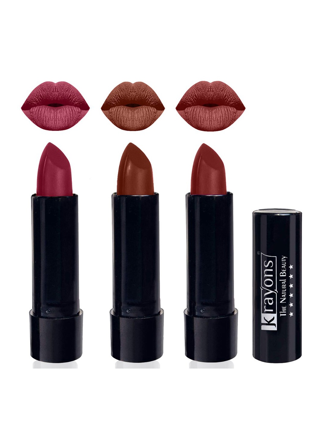 krayons Set Of 3 Cute Pop Waterproof & Moisturizing Matte Lipstick - 3.5 g Each, Brown
krayons Set Of 3 Cute Pop Waterproof & Moisturizing Matte Lipstick - 3.5 g Each, Brown