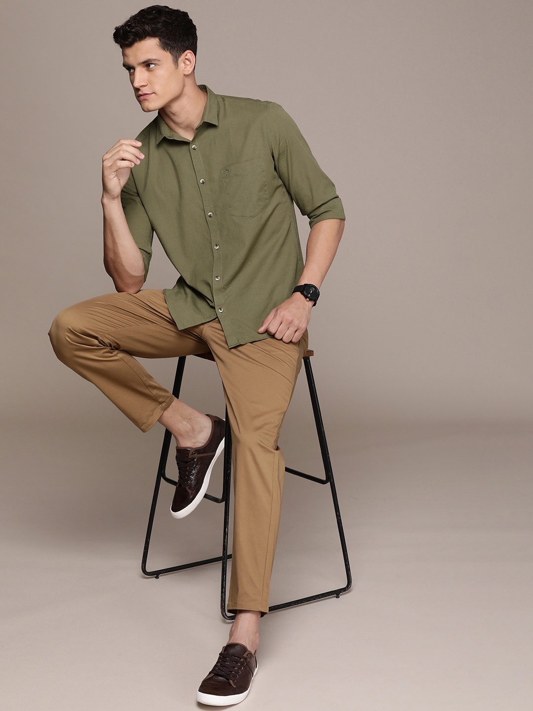 French Connection Pure Cotton Self Design Textured Slim Fit Opaque Casual Shirt, Olive
French Connection Pure Cotton Self Design Textured Slim Fit Opaque Casual Shirt, Olive