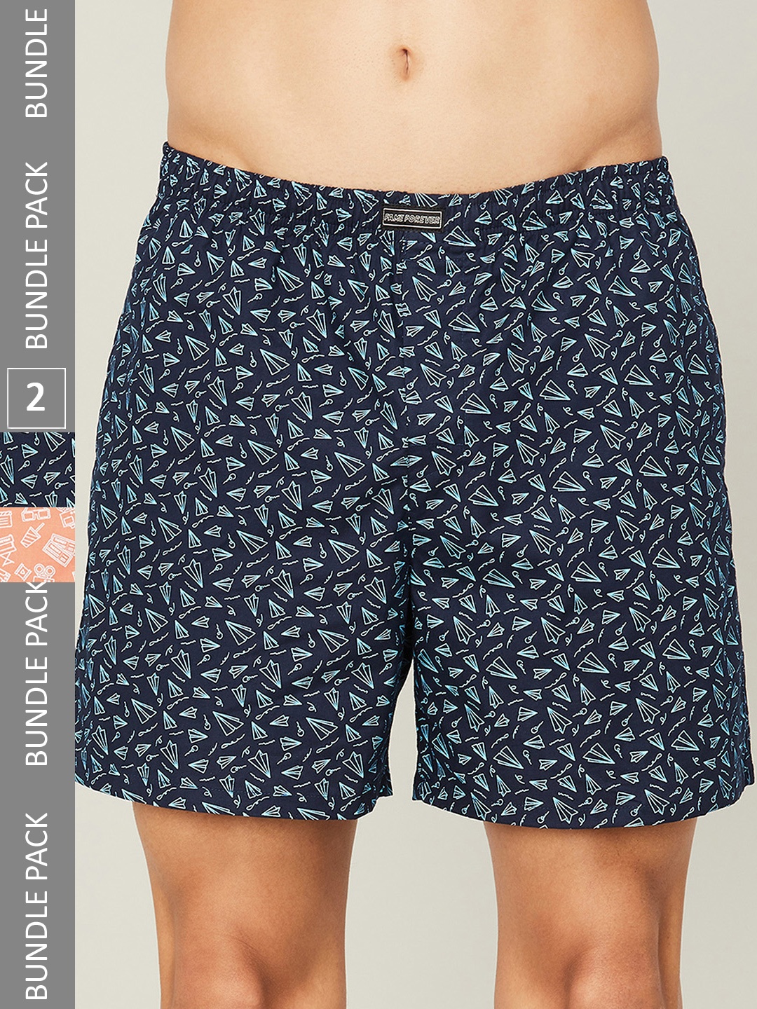 Fame Forever by Lifestyle Men Pack Of 2 Printed Pure Cotton Boxers- 1000012036081, Navy blue
Fame Forever by Lifestyle Men Pack Of 2 Printed Pure Cotton Boxers- 1000012036081, Navy blue