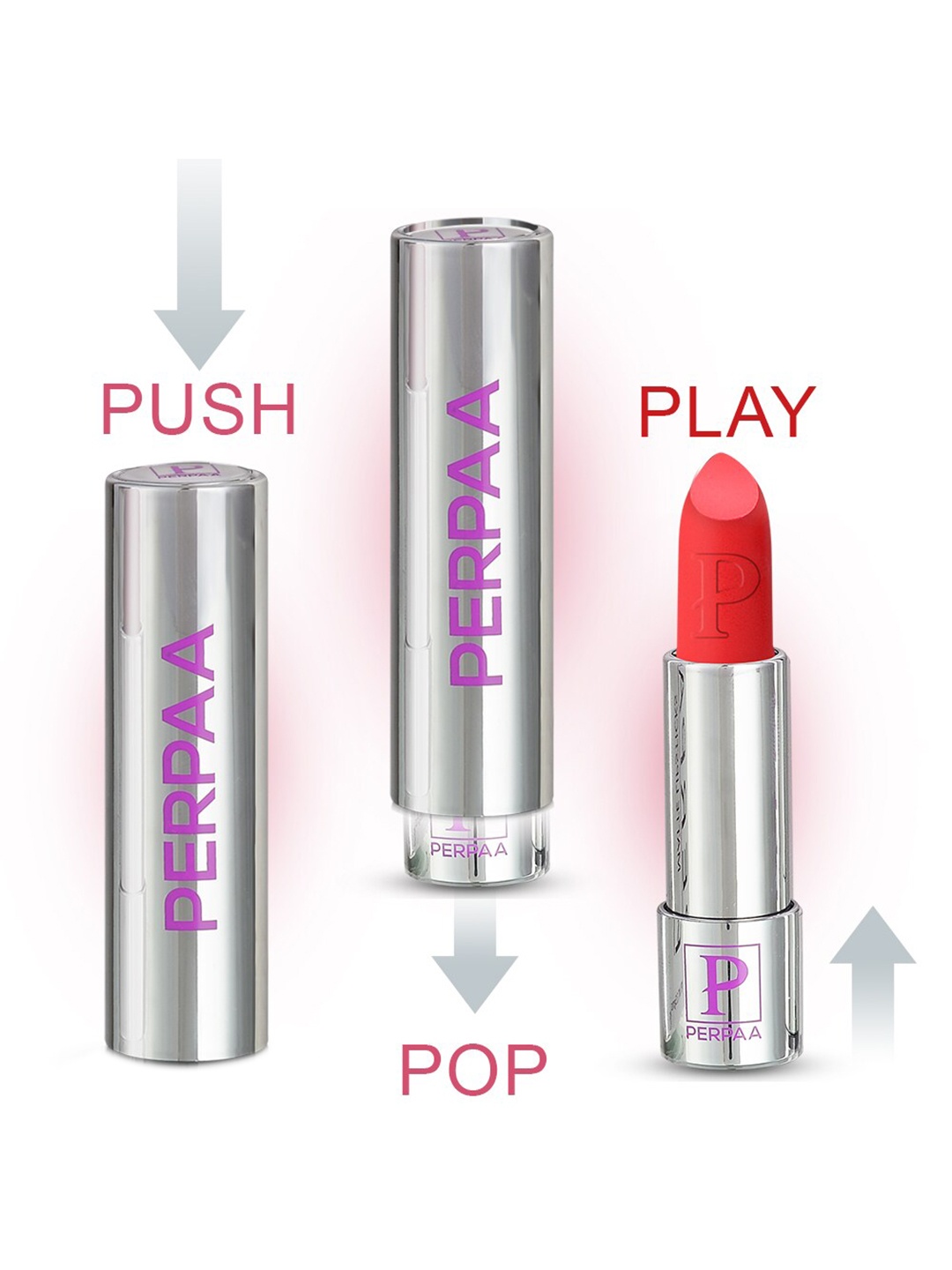 PERPAA Set of 3 Push Button Waterproof & Creamy Matte Lipstick - 3.5 g each, Pink
PERPAA Set of 3 Push Button Waterproof & Creamy Matte Lipstick - 3.5 g each, Pink