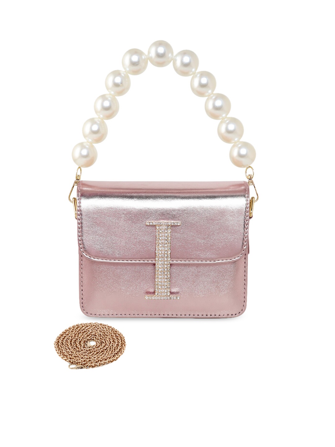ESBEDA Women Hotty Plain Slingbag, Rose gold