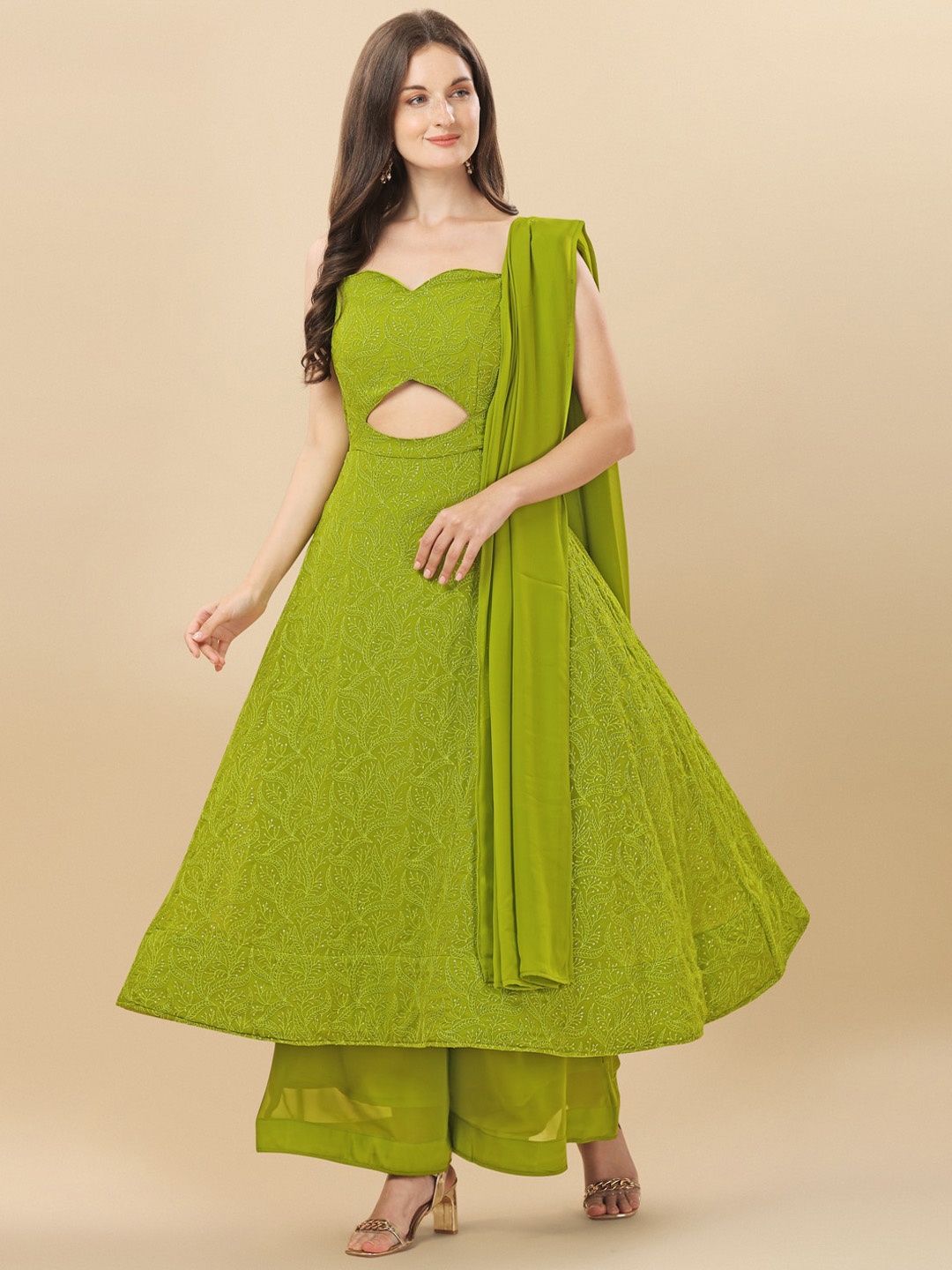 Virah Fashion Women Floral Embroidered Kurta with Palazzos & With Dupatta, Green
Virah Fashion Women Floral Embroidered Kurta with Palazzos & With Dupatta, Green